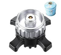 Adaptador de cartucho de gas compatible con válvula de rosca Campingaz CV Easy Clic, transición de cierre de bayoneta a rosca de 7/16 pulgadas, conexión de adaptador de gas para accesorios de cocina