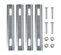 Adaptador de cesta de bicicleta de acero para portaequipajes, soporte de montaje para bicicletas eléctricas, bicicletas de montaña y bicicletas plegables, negro (plateado)