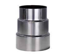 Adaptador de chimenea, 1 pieza de tubo reductor de extensión de cabeza grande a cabeza pequeña conector de tubo reductor de tubo de humos de acero inoxidable(11cm~9cm)