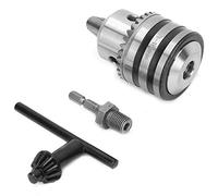 Adaptador de Chuck de Perforacion Portabrocas 3.0-16mm 1/2-20UNF con Llave para Taladro y Adaptador a Hexagonal 1/4 para Mandril