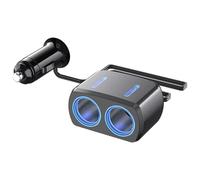Adaptador De -Cigare Automático - Entrada Doble 12V 24V, Separador | Diseño Portátil con Iluminación Azul, Accesorio De Cargador Para Dispositivos Electrónicos De Coche Pend