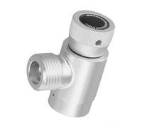 Adaptador de cilindro de CO2 de aluminio para SodaStream: convertidor de rosca Tr21 a 4 a W21.8-14 para barriles de cerveza de carbonatación en el hogar, sistemas de refrescos, 64,8 x 44 mm, plata