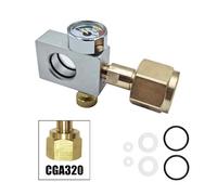 Adaptador de cilindro de CO2 for agua de Soda, estación de llenado de recarga de carbonatador for reemplazo de llenado de botella de tanque de CO2, 2023(Female CGA320)