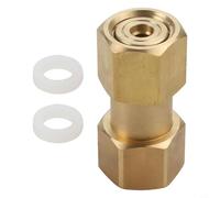 Adaptador de cilindro de gas CGA-320 a CGA-580 para conectar tanques de CO₂ a reguladores de argón - latón forjado, resistente a fugas con junta de nailon, compatible con TIG/MIG