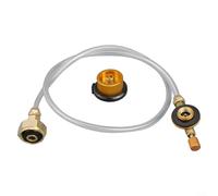 Adaptador de cilindro de gas para cocinar al aire libre, función de recarga para estufas de camping, funciona con válvula de cilindro plano de butano