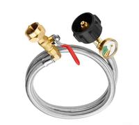 Adaptador de cilindro de gas QCC de 3 pies para América del Norte diseñado para uso de propano con válvula de seguridad integrada y accesorios de latón