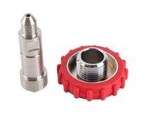 Adaptador de cilindro de llenado de CO2, conector de rosca G5/8 a 7/16 de acero inoxidable de 20, duradero y para botellas y tanques inflables de CO2, ideal para el hogar y la