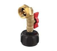 Adaptador de cilindro de propano de latón, 1 libra para conector de llenado QCC1 con válvula de bola para recambio de cilindro de gas al aire libre, barbacoa, camping