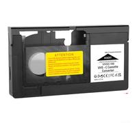 Adaptador de cinta compacto para Vhs C a Vhs con panel abierto automático e interruptor simple para una fácil carga en la mayoría de grabadoras de video, color negro
