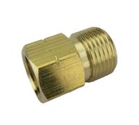 Adaptador de cobre resistente de 3/8 pulgadas hembra a macho de 1/4 pulgadas macho de rosca izquierda, accesorio de ajuste de línea para estufa, cocina, adaptador de electrodomésticos al aire libre