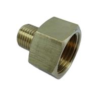 Adaptador de cobre resistente de 3/8 pulgadas hembra a macho de 1/4 pulgadas macho de rosca izquierda, accesorio de ajuste de línea para estufa, cocina, adaptador de electrodomésticos al aire libre