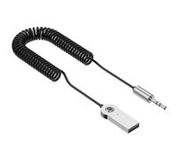 Adaptador de coche Aux - Adaptador inalámbrico USB, receptor de audio para coche | Adaptador inalámbrico con jack de 3,5 mm para música y llamadas manos libres, receptor de audio para coche, micrófono