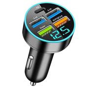 Adaptador de coche de carga de alta velocidad con varios puertos múltiples de salida total de 66 W para un dispositivo eficiente de carga rápida adaptador de carga rápida