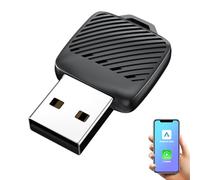 Adaptador de coche inalámbrico CarPlay y Android - Bluetooth 5.0 USB dongle para iPhone y Android Smartphones Mini Plug & Play Auto Adaptador, inicio rápido inalámbrico CarPlay/Android Auto compatible