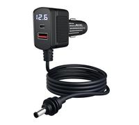 Adaptador de Coche para Starlink Mini de MMOBIEL - Cargador USB de Encendedor 12V-24V DC - Cable Resistente de 3M (60W), Puertos Dobles USB-C y A (33W), Pantalla LCD de Voltaje - para Vehículos