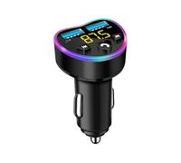Adaptador de coche QC3.0 modulador FM de carga rápida, reproductor MP3, enchufe USB-A DC12-24V | 5V2.4A 5V3A 9V2A 12V1.5A Audio Streamer Display Manos Libres de música del vehículo