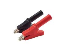 Adaptador de cocodrilo 10A 20A 30A 50AClip, Clip sonda enchufe 2mm y 4mm for multímetro, Cable prueba pluma aislado D1