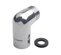 Adaptador de codo de cabezal de ducha ajustable de latón rotación de 90 grados resistente a la corrosión para baño, hogar, hotel, plata, 45,9 x 39,8 mm, personalización de ángulo, comodidad mejorada