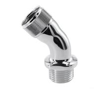 Adaptador de codo de ducha de latón cromado con ángulo de 45 grados para cabezal de ducha brazo de extensión y diseño de conector de manguera
