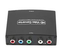 Adaptador de Componente YPbPr a HDMI, Convertidor de YPbPr a HDMI, Compatible con Convertidor de Audio de Vídeo 1080P para DVD a Monitor HDTV, Fácil Instalación
