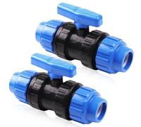 Adaptador De Compresión,2 Piezas 32mm Conector De Tubería De Polietileno,Racor De Fontanería Para Tuberías Para Sistemas De Abastecimiento De Agua Y Riego