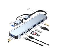 Adaptador de concentrador Type-C 8 en 1 para portátiles - Modelo 2218TU
