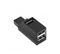 Adaptador de concentrador USB 3,0, Extensor de concentrador USB 2,0, 3 Puertos, Transferencia de Datos de Alta Velocidad, Divisor USB, estación de Acoplamiento for PC y portátil(USB 2.0 Black)