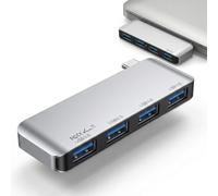 Adaptador de concentrador USB C, concentrador USB 3.0 de 4 puertos para laptop, transferencia de datos de alta velocidad y carga para MacBook Pro/Air, Dell XPS, Chromebook y más dispositivos tipo C