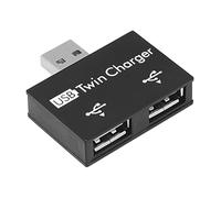 Adaptador de concentrador USB, convertidor de concentrador de carga multipuerto, no requiere controlador, divisor USB, extensión USB rápida para accesorios de carga para laptop, escritorio, coche