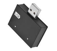 Adaptador de Concentrador USB2.0 Compacto para una Carga Rpida de Dos Dispositivos, Adecuado para Trabajadores de Oficina (Black