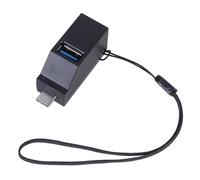 Adaptador de concentradores USB C, 1 USB 3.0 y 2 puertos 2.0, divisor de carga y intercambio de datos para laptop, teléfono, tableta, adaptador de concentradores C