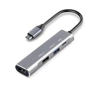 Adaptador de concentradores USB C a USB 3.0, multipuertos, puerto de suministro de energía, accesorios para portátiles y tabletas, uso profesional
