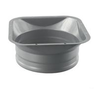 Adaptador de conducto de metal de 150 mm con brida de acero galvanizado para manguera de secadora, sistemas de ventilación de cocina (150 mm)