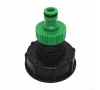 Adaptador de conector con rosca de 60 mm y salida de 3/4 pulgadas para accesorios de fontanería de tanque IBC compatible con contenedores de agua de 1000 L (3#)