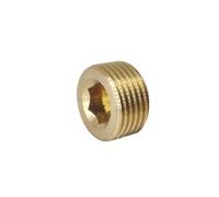 Adaptador de conector de acoplador de montaje de enchufe de tapa de extremo de cobre de cabeza hexagonal de tubo de latón