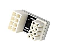 Adaptador de conector de alimentación de aluminio de 8 pines, tarjeta gráfica giratoria de 180 grados, adaptador de conexión de dirección asistida de 8 pines