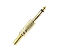 Adaptador de conector de Audio Mono macho Jack dorado de 6,35 MM conectores estéreo de Audio de soldadura macho de 1/4 pulgadas(MULTI,2PCS)