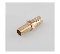 Adaptador de conector de cobre for manguera de 2 vías, reductor recto de latón, conector de púas for aire, combustible, gas y agua.(10mm 18mm Barb)