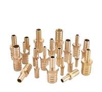 Adaptador de Conector de Cobre for Manguera de 3-25 mm, 6 mm, 4 mm, 8 mm y 10 mm, de latón, de 2 vías, Reductor Recto, con púas(6mm-19mm)