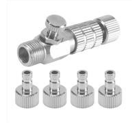 Adaptador de conector de desconexión de acoplamiento de liberación rápida para aerógrafo duradero, conector estándar de 1/8 de pulgada