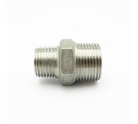 Adaptador de conector de instalación de tubería de boquilla hexagonal reductor de acero inoxidable 304, tamaños de rosca macho BSP de 1/8" a 1-1/4"(NO5)