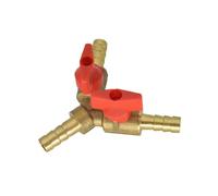 Adaptador de conector de instalación de tuberías en Y, válvula de bola de cierre de latón de 3 vías
