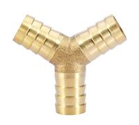 Adaptador de conector de latón de manguera Barb 3 vías Tee para el tubo de combustible de gas de agua y aire(16mm)