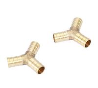 Adaptador de conector de latón de manguera Barb 3 vías Tee para el tubo de combustible de gas de agua y aire(12mm)