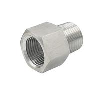 Adaptador de conector de tubería de acero inoxidable 304, 1 unidad, métrico a BSP, 1/8 ", 1/4", 3/8 ", 1/2", giro hembra a macho for manómetro(3I8 1I4)