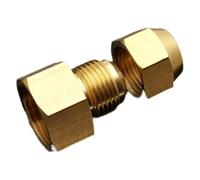 Adaptador de conector de tubería de latón de 1/4" y 1/2" BSPP hembra a tubo abocardado de 6, 8, 10, 12 y 16 mm for agua y combustible(1l2 BSPP To 8mm)