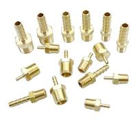 Adaptador de conector de tubería de latón for manguera de 1/8", 1/4", 3/8", 1/2", 3/4" NPT macho de 1/8" a 3/4" (1/8" a 3/4"), macho a espiga de manguera.(1l2 NPT To 3l4 Inch)