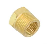 Adaptador de conector de tubería de latón único, 1 pieza, ofrece múltiples tamaños NPT para conexión de tubería flexible e integración del sistema (3/8NPT-1/4NPT)