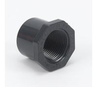 Adaptador de conector de tubería recta con buje de rosca hembra para riego doméstico y jardín, junta de tubo de plástico PVC, 1 unidad, 20 mm x 1,4 pulgadas