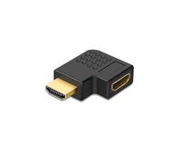Adaptador de Conector Hdmi- Cable Compatible 90 ángulo Esquina dejado hacia Arriba Abajo el Extensor Hembra Masculino, M~ni/Micro a HDMI Extensión(Left HDMI M-F)